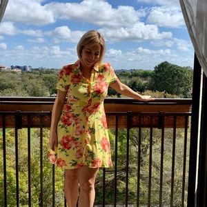 Forever 21 Floral Button-Front Shirt Dress